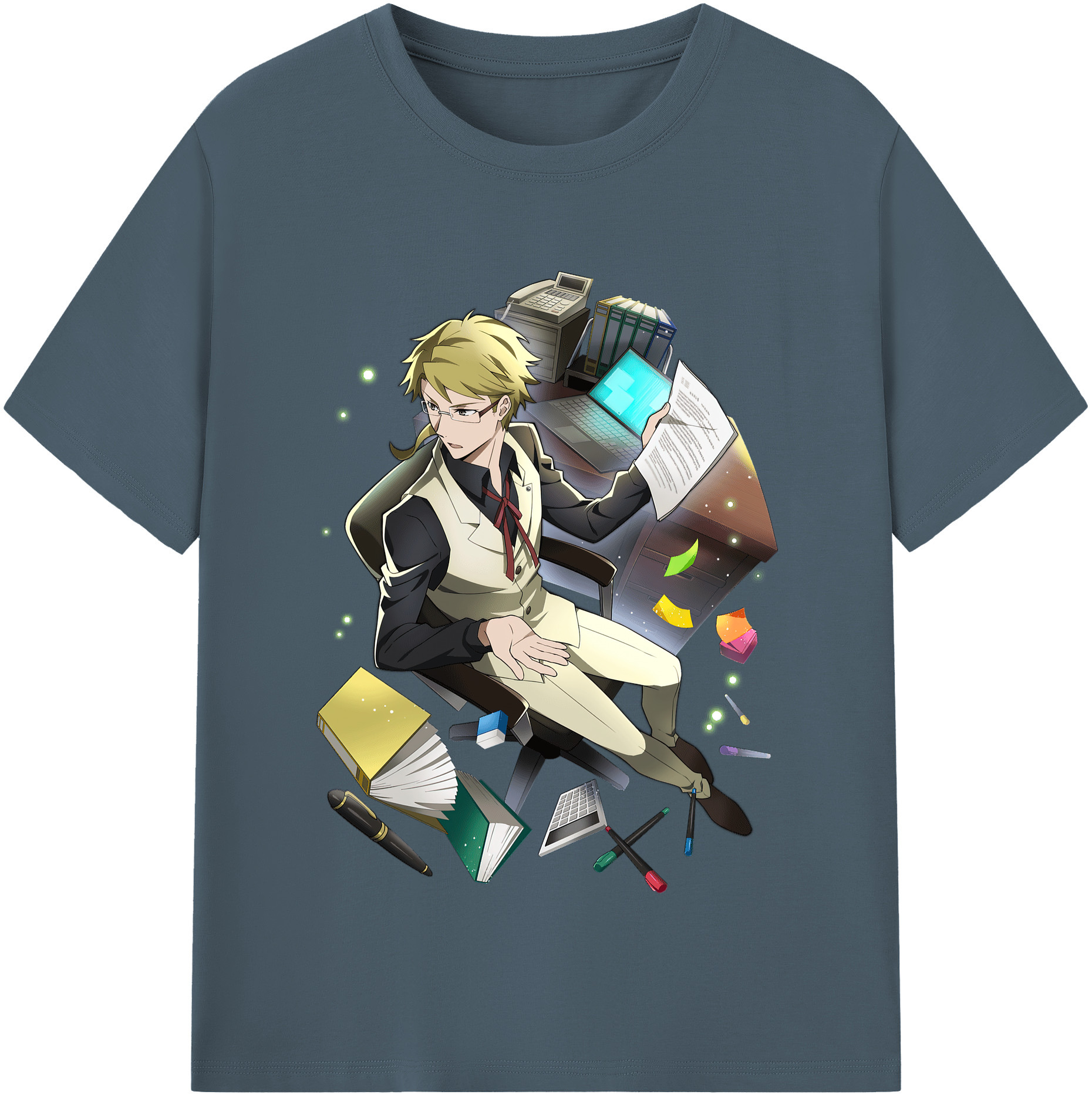 （画像用） 文豪ストレイドッグス Bungo Stray Dogs 綿100％半袖Tシャツ（フロントプリント）